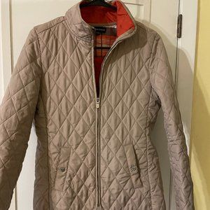 Womens Jacket Quilted Small Tan